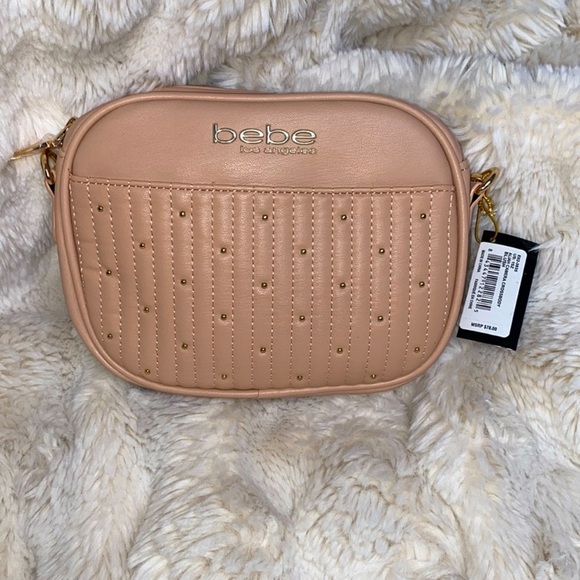 Bebe Aliah Camera Quilted Crossbody Bag  - Blush Pink NWT MSRP $79 - Picture 6 of 6